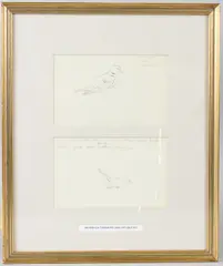 Dove and bird in flight two by Archibald Thorburn, pencil, sold Jun 2026