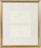 Dove and bird in flight two by Archibald Thorburn, pencil, sold Jun 2026