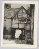 An old Inn courtyard etching by Mortimer Menpes, etching, sold Jun 2026