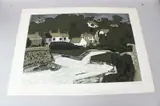 Untitled by Graham Clarke 'Helford' linocut, linocut, sold Jun 2026