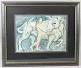 Europa and the Bull by Alan Barlow, print, sold Jun 2026