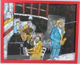 The jazz band by Fikret Mualla Saygı, mixed media on paper, sold May 2026