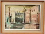 The Temple by Sushila Singh, oil on canvas, sold May 2026