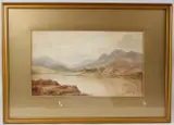 Mountain landscape by James Douglas, watercolour, offered May 2026