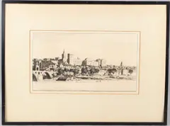 The Palace of the Pope Avignon by Stanley Anderson, etching, offered May 2026