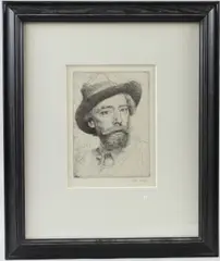 Self portrait etching by Augustus John, print (other), sold May 2026