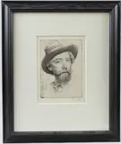 Self portrait etching by Augustus John, print (other), sold May 2026
