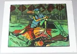 Alagbede (Blacksmith) by Bruce Onobrakpeya, serigraph, sold May 2026