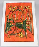 Leopard in the Cornfield by Bruce Onobrakpeya, serigraph, sold May 2026