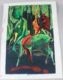 Hunters Secret by Bruce Onobrakpeya, serigraph, sold May 2026