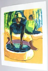 Zaria Dye Pits by Bruce Onobrakpeya, serigraph, sold May 2026