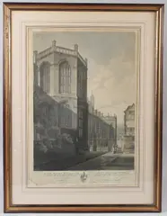 St George's Chapel Windsor north east view aquatint by J Jeakes with by Frederick Nash, print (other), offered May 2026