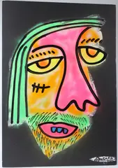 Night Residue by Harif Guzman, 2017, mixed media on canvas, offered Apr 2026