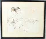 Ballerina by Bernard Dufour, acrylic on canvas board, sold Apr 2026