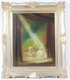 Ballet dancers on stage by Alberto Spadolini, oil on canvas, offered Apr 2026