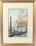 View of Venice with the Santa Maria della Basilica by William Bernard Reid, watercolour, sold Apr 2026