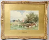 A Farmstead at Eckington by David Bates, 1908, watercolour, sold Apr 2026