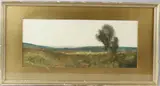 On the Surrey Hills near Wooton by Frederick Hines, watercolour, sold Apr 2026