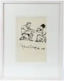 Polpulace M by Patrick Procktor, ink and brush on paper, offered Apr 2026