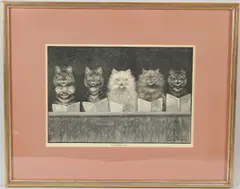 Our Local Glee Union by Louis Wain, print, offered Apr 2026