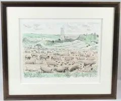 Blythburgh by David Gentleman, lithograph, sold Apr 2026