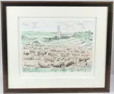 Blythburgh by David Gentleman, lithograph, sold Apr 2026