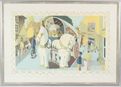 The Grey Horses by Tom Gentleman, lithograph, sold Apr 2026