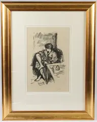 La toilette assise lithograph 22/25 by Pierre Bonnard, lithograph, sold Apr 2026