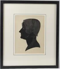 Profile of Mrs Beatrice Warde woodcut 25/25 by Eric Gill, woodcut, offered Apr 2026