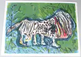 Ubido (Mythical Animal) by Bruce Onobrakpeya, serigraph, offered Apr 2026