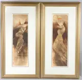 Dancing figures pair of colour prints by Charlotte Atkinson, print, sold Apr 2026