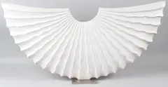 Fan carved and painted wood sculpture on metal plinth with engraved signature by Benoit Averly, sculpture, sold Apr 2026