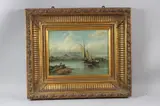 SAILING SHIPS IN A HARBOUR, colour print, in a decorative composite gilt frame. by C. Stanfield, print, sold Mar 2026