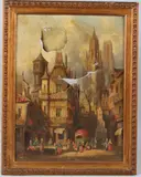 Nurenberg Bavaria by Henry Schaefer, 1887, oil on canvas, sold Mar 2026