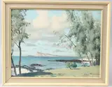 View of Coin de Mere from Cap Malheureux by Maurice Ménardeau, oil on board, sold Mar 2026
