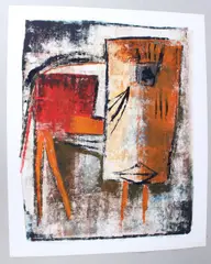 Lion by Muraina Oyelami, oil on paper, sold Mar 2026