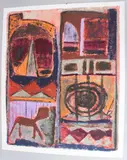 Abogunde by Muraina Oyelami, oil on paper, sold Mar 2026