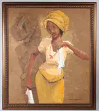 Maiden Dance II by Nyemike Onwuka, oil on canvas, sold Mar 2026