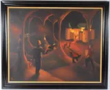 Subterranean castle by Theo Leering, oil on canvas, offered Mar 2026