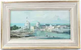 La Rochelle France by Ivan Taylor, oil on board, offered Mar 2026