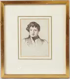 Portrait of a young man ink drawing inscribed 'James Henry Frost by William Edward Frost, ink, offered Mar 2026