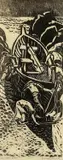 Cafn Enlli by Kim Atkinson, 1999, lithograph, sold Oct 2024