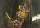 Night Netter by Philip Muirden, mixed media, offered Aug 2024