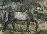 Untitled by Charles Frederick Tunnicliffe, mixed media, sold Aug 2024