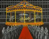Carousel by Philip Muirden, oil on canvas, sold Aug 2024