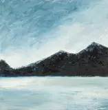 Dros y Fenai I / Across the Menai 1 by Esther Eckley, oil on board, sold Aug 2024