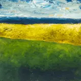 Tir a Mor II / Land and Sea II by Esther Eckley, oil on board, sold Aug 2024
