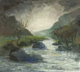 Untitled by Ted Dummett, oil on board, offered Aug 2024