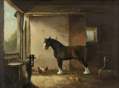 Untitled by Michael Matthews, oil on board, offered Aug 2024