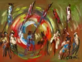 The Vigil by Andrew Vicari, oil on canvas, sold Aug 2024